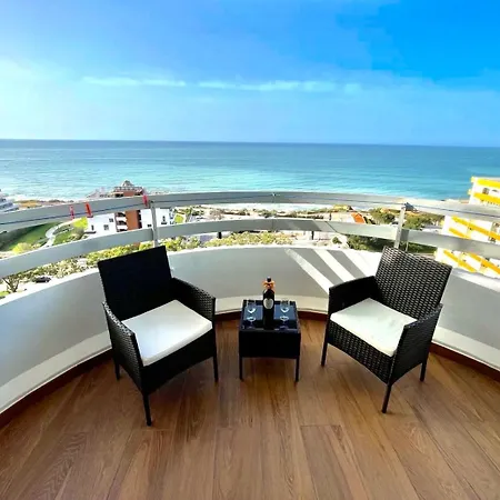 شقة Luxury Ocean View I Sunset Terrace I Pool I 200m To Dos Tres Castelos